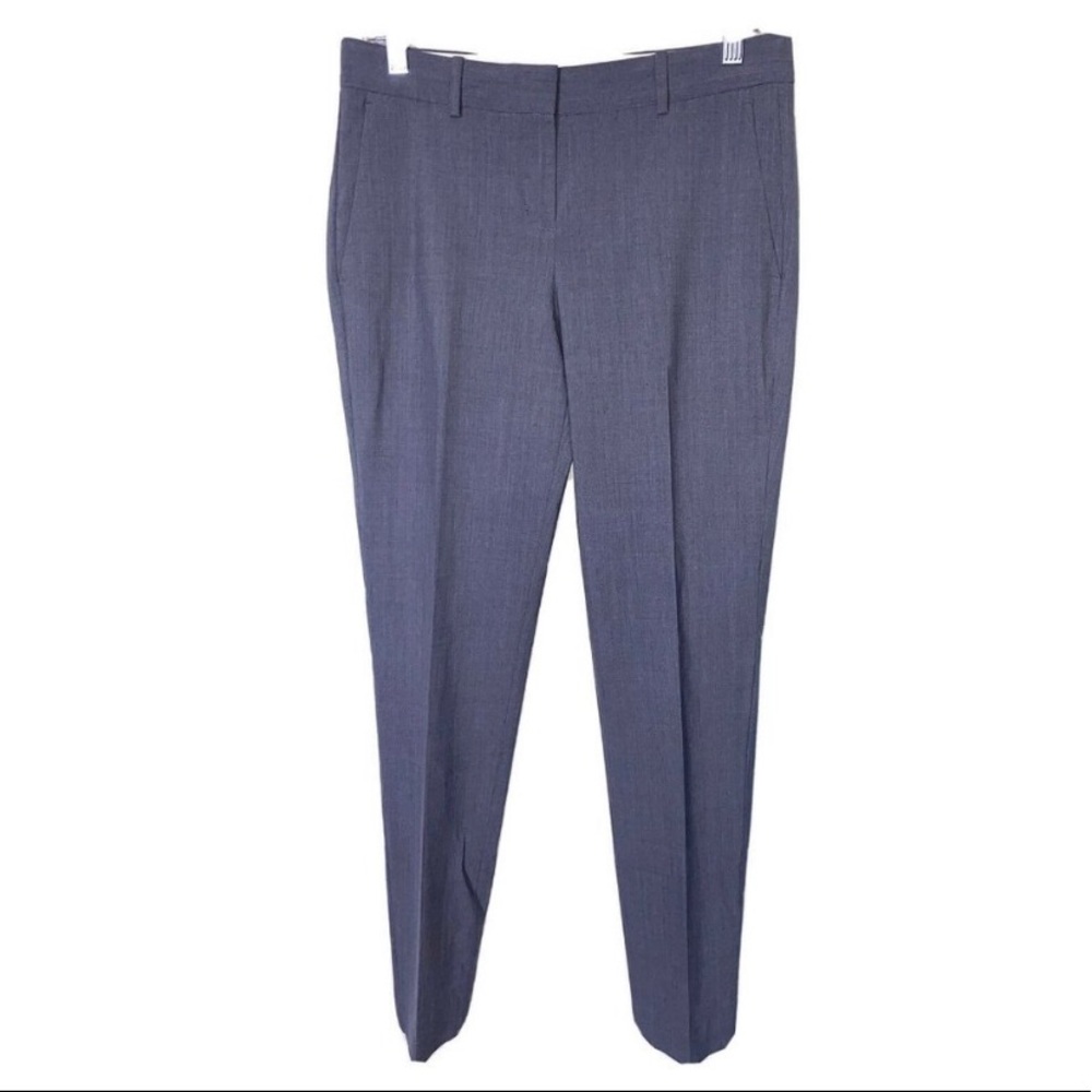 theory gray slim leg trousers career virgin wool 2